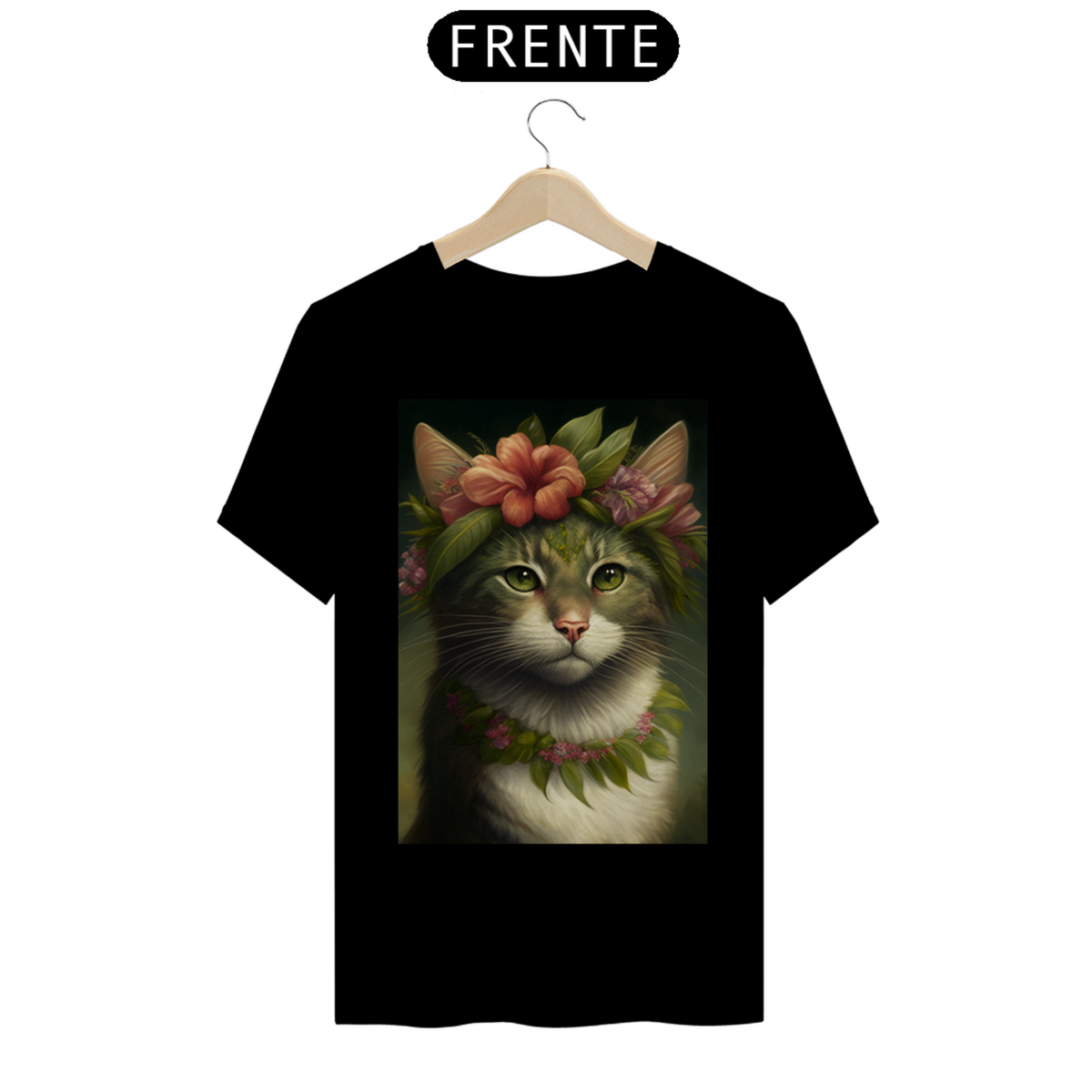 Nome do produto: Camiseta de Gato - Cat Flowers