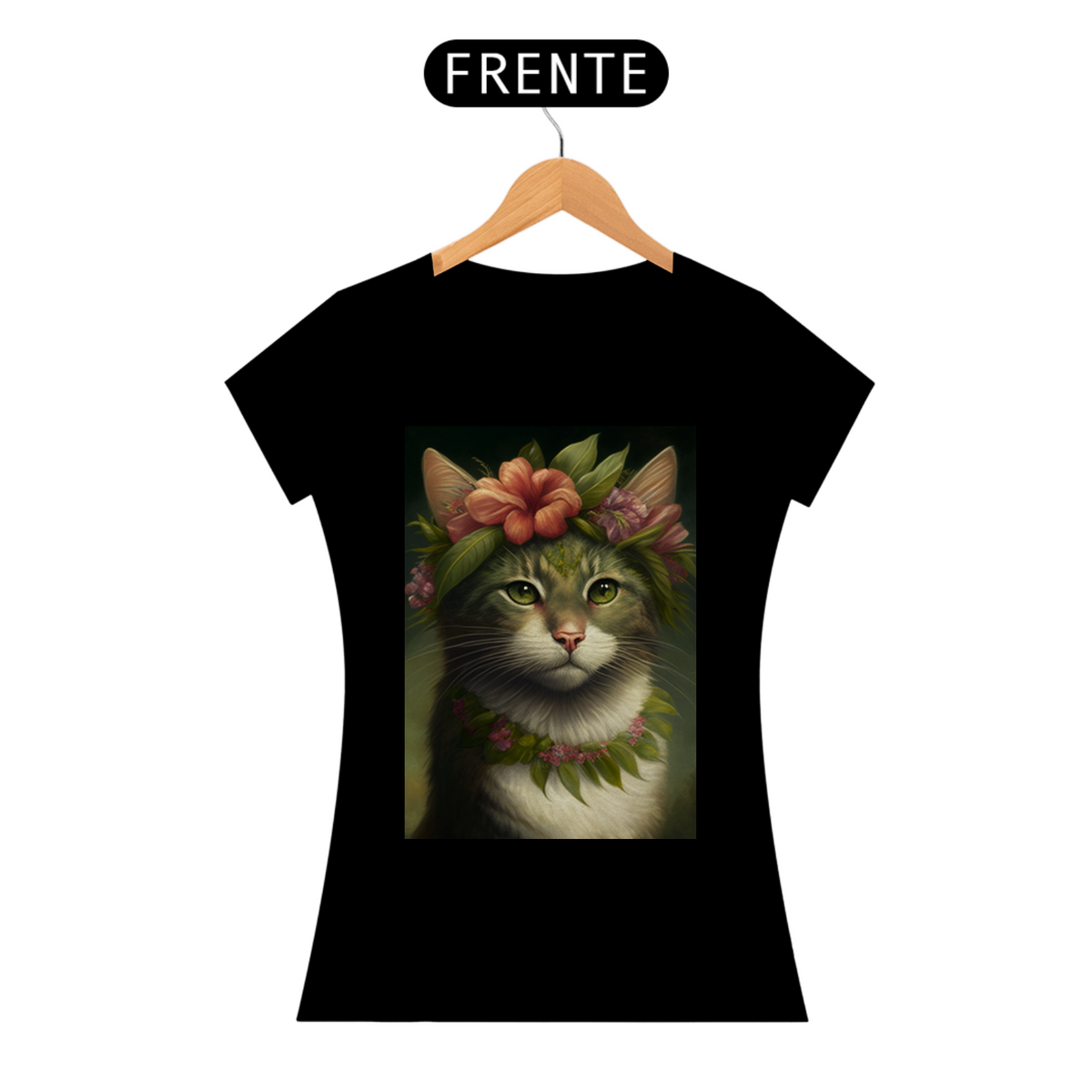 Nome do produto: Camiseta de Gato - Cat Flowers