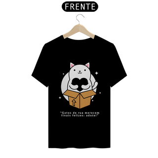 Camiseta Maculina - Adote um gato de rua