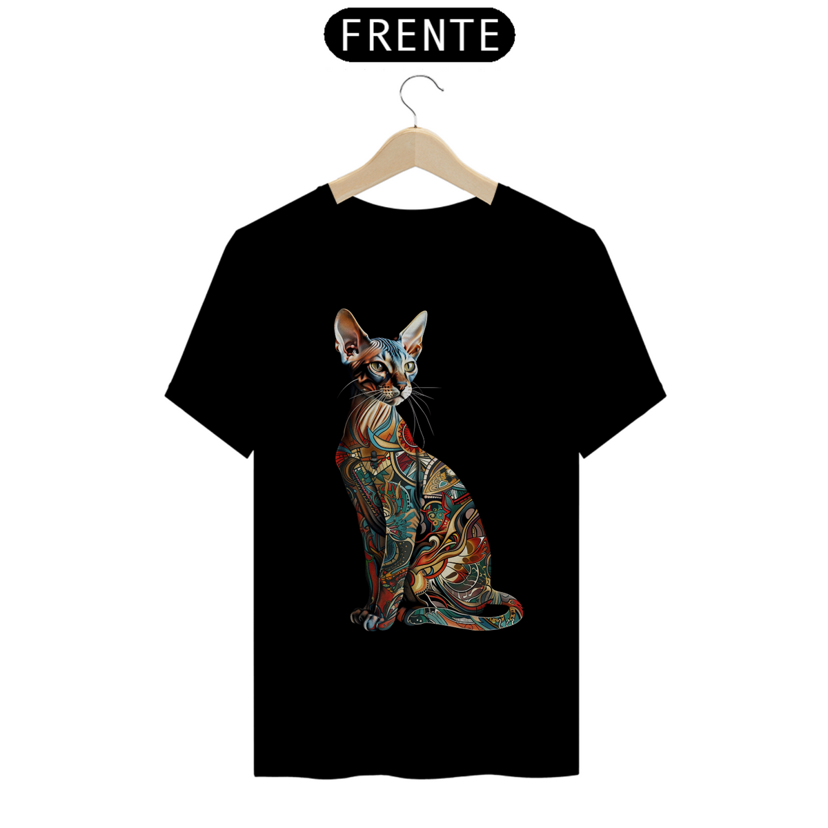 Nome do produto: Camiseta de Gato -  Gato Egípcio