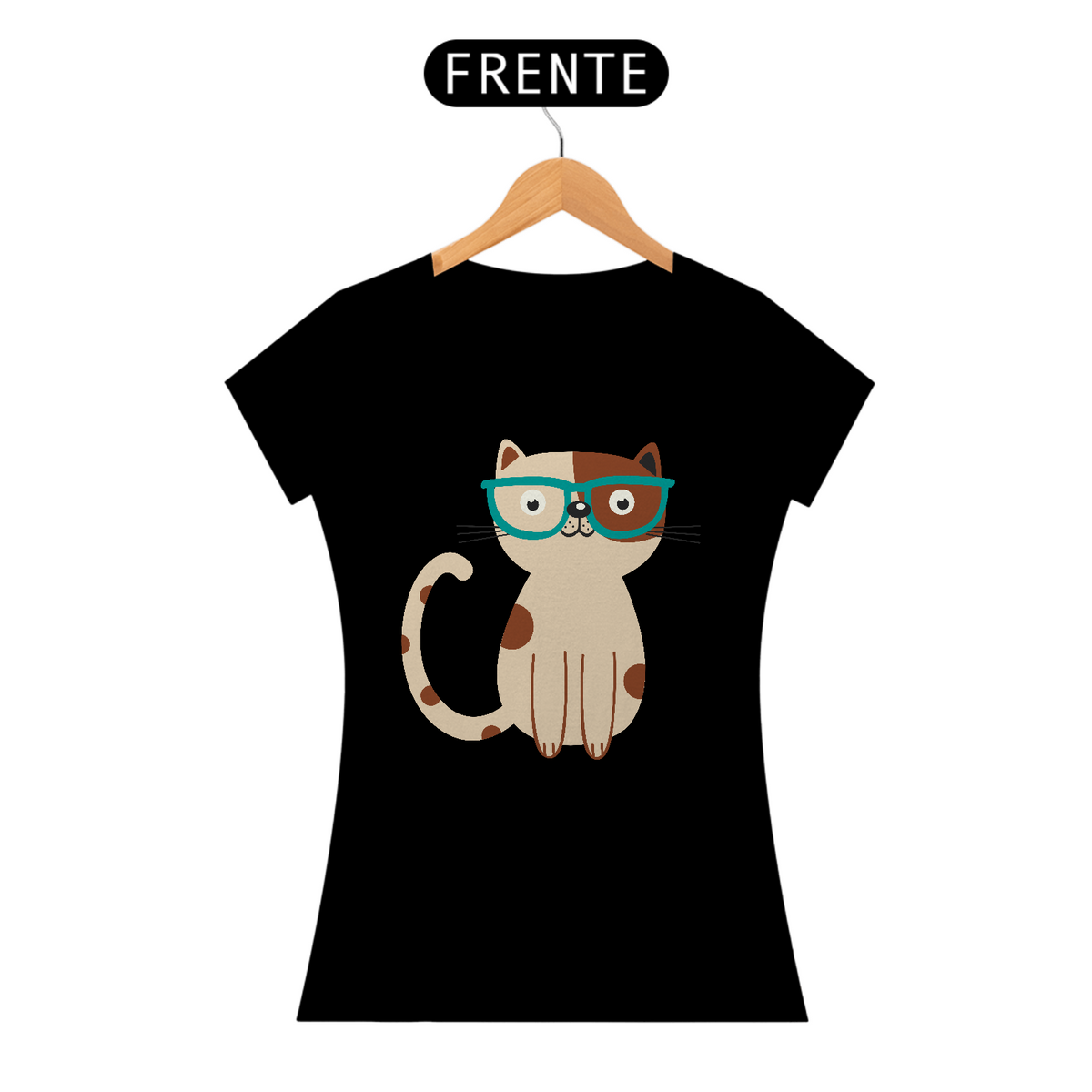 Nome do produto: Camiseta de Gato -  Gato de Óculos