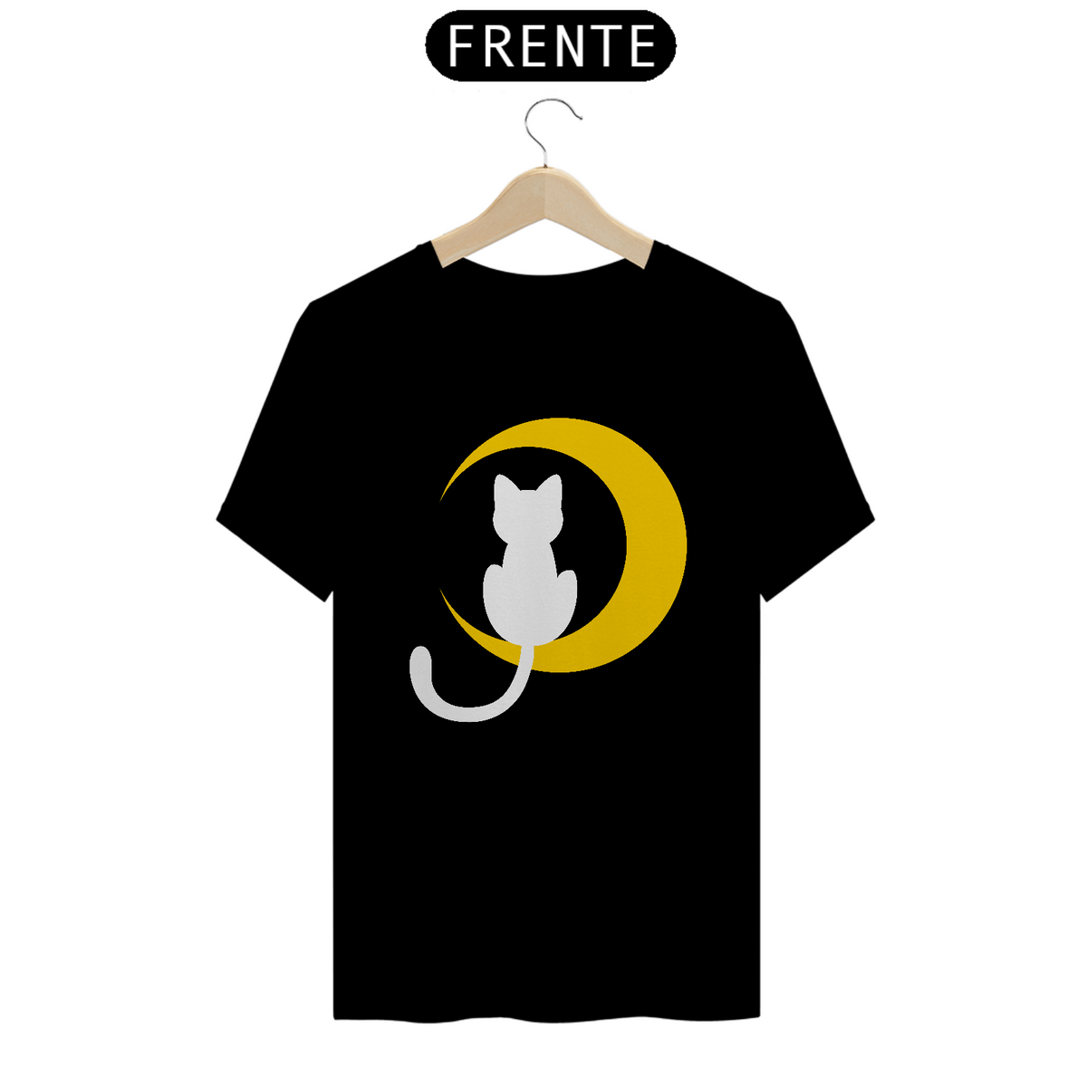 Nome do produto: Camiseta de Gato -  Gato na Lua