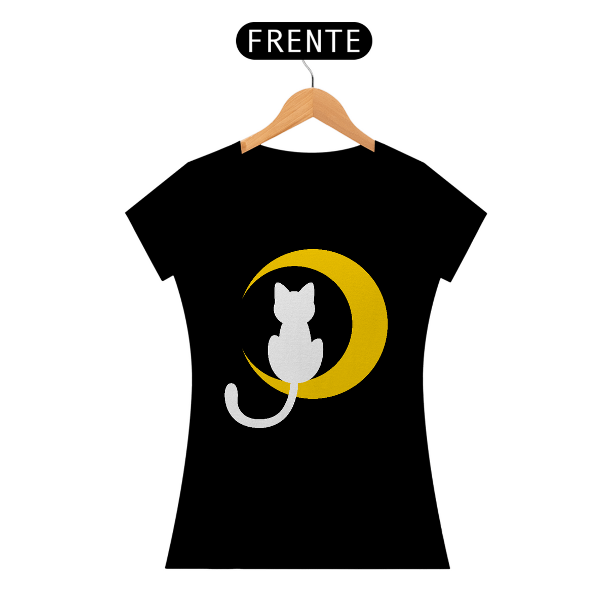 Nome do produto: Camiseta de Gato -  Gato na Lua