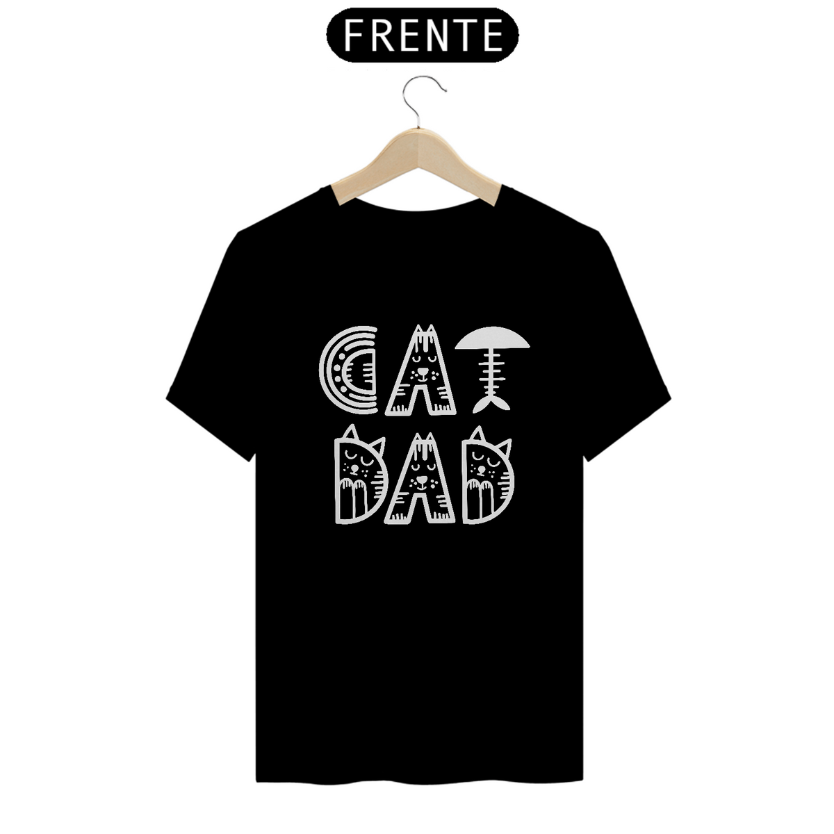 Nome do produto: Camiseta de Gato -  Cat Dad