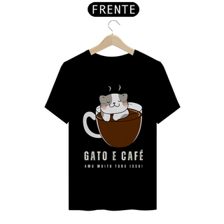 Nome do produtoCamiseta de Gato -  Gato e Café
