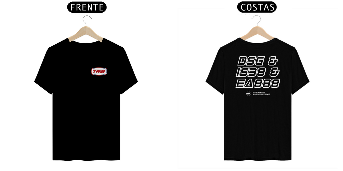 Nome do produto: Camiseta DSG & IS38 & EA888 - Frente e Costas