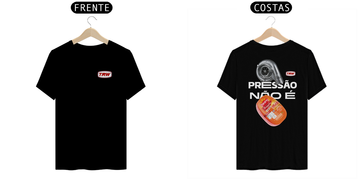 Nome do produto: Camiseta Pressão não é presunto - Preta