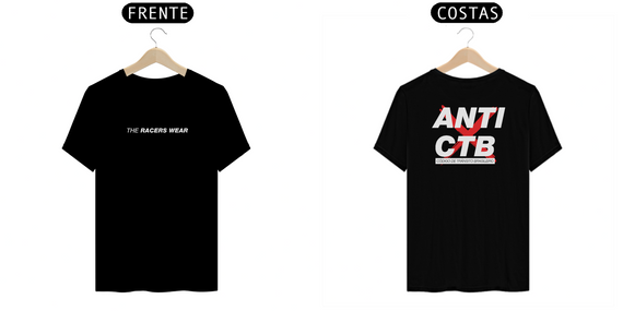  Camiseta Anti CTB | Preta - Frente e Costas