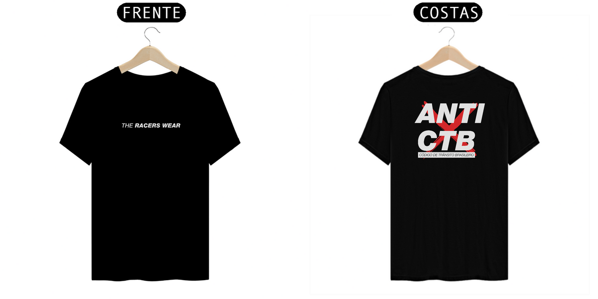 Nome do produto:  Camiseta Anti CTB | Preta - Frente e Costas