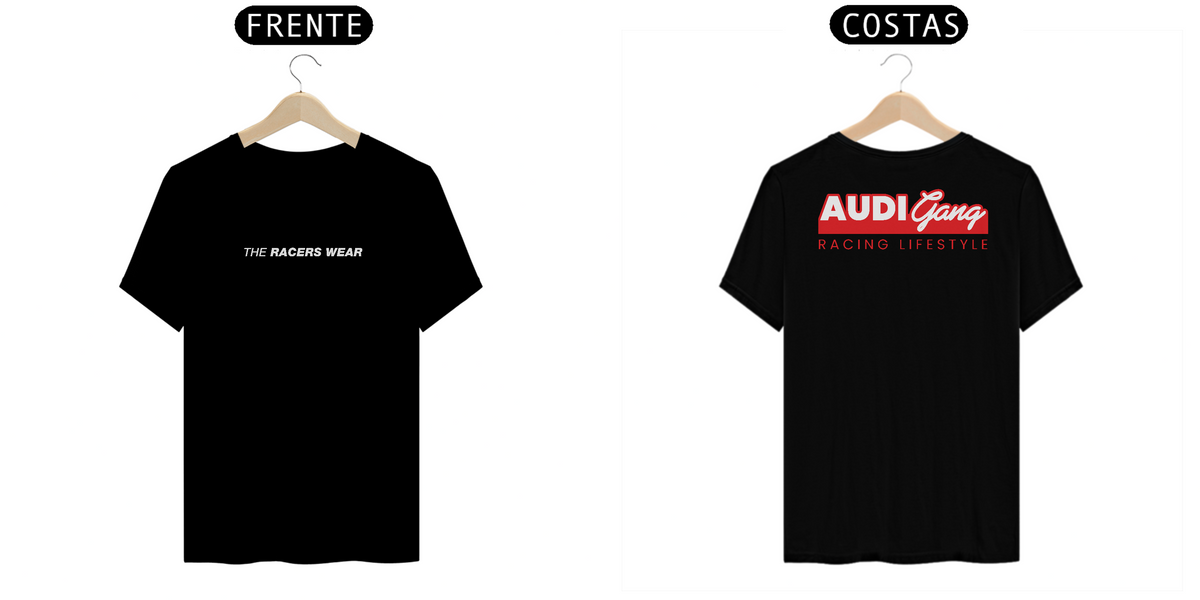 Nome do produto:  Camiseta Audi Gang | Preta - Frente e Costas