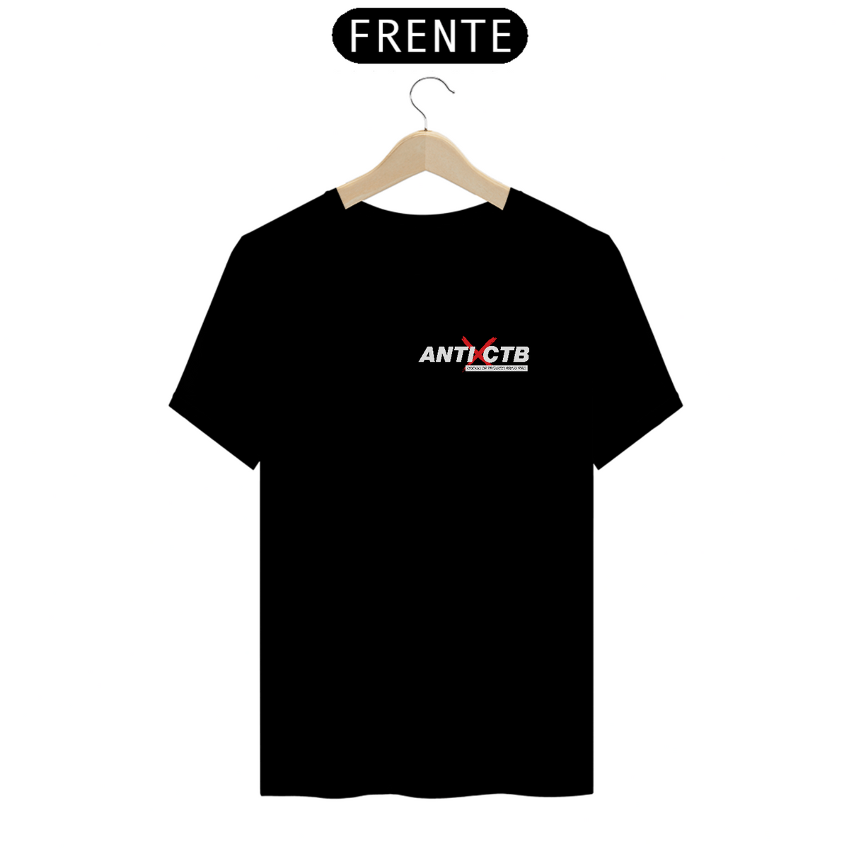 Nome do produto: Camiseta Anti CTB | Preta - Frente