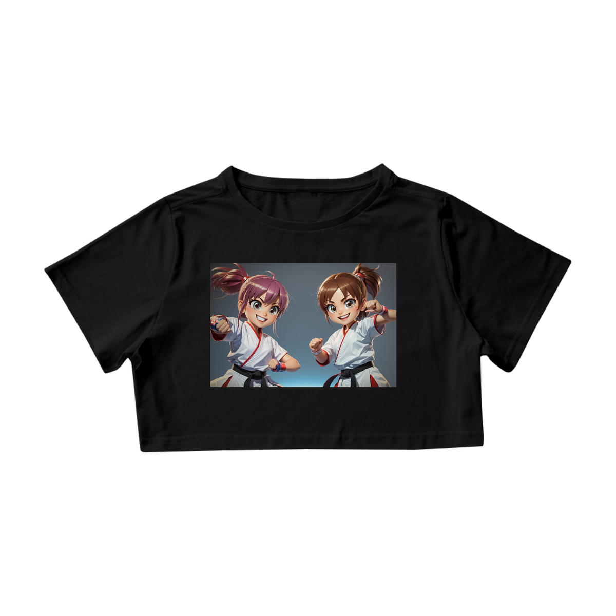 Nome do produto: Camiseta Cropped karate meninas