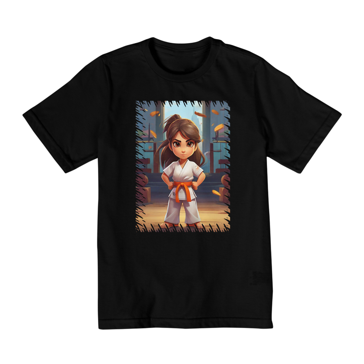 Nome do produto: Camiseta menina karate (2 a 8)