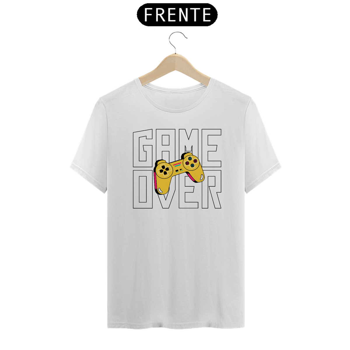Nome do produto: Camiseta Básica GAME OVER Preto