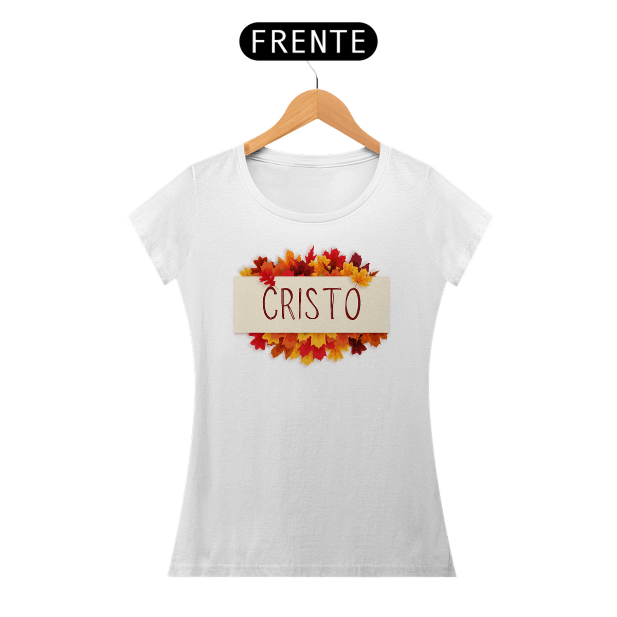 Nome do produto: Camiseta Feminina - Cristo - Outono