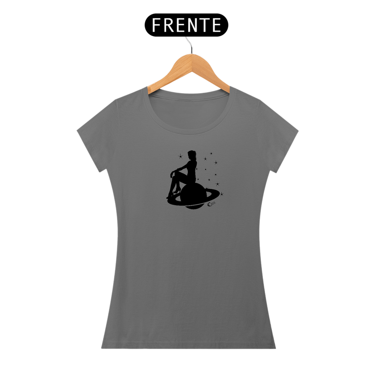 Nome do produto: CAMISETA FEMININA ESTONADA SATURNO