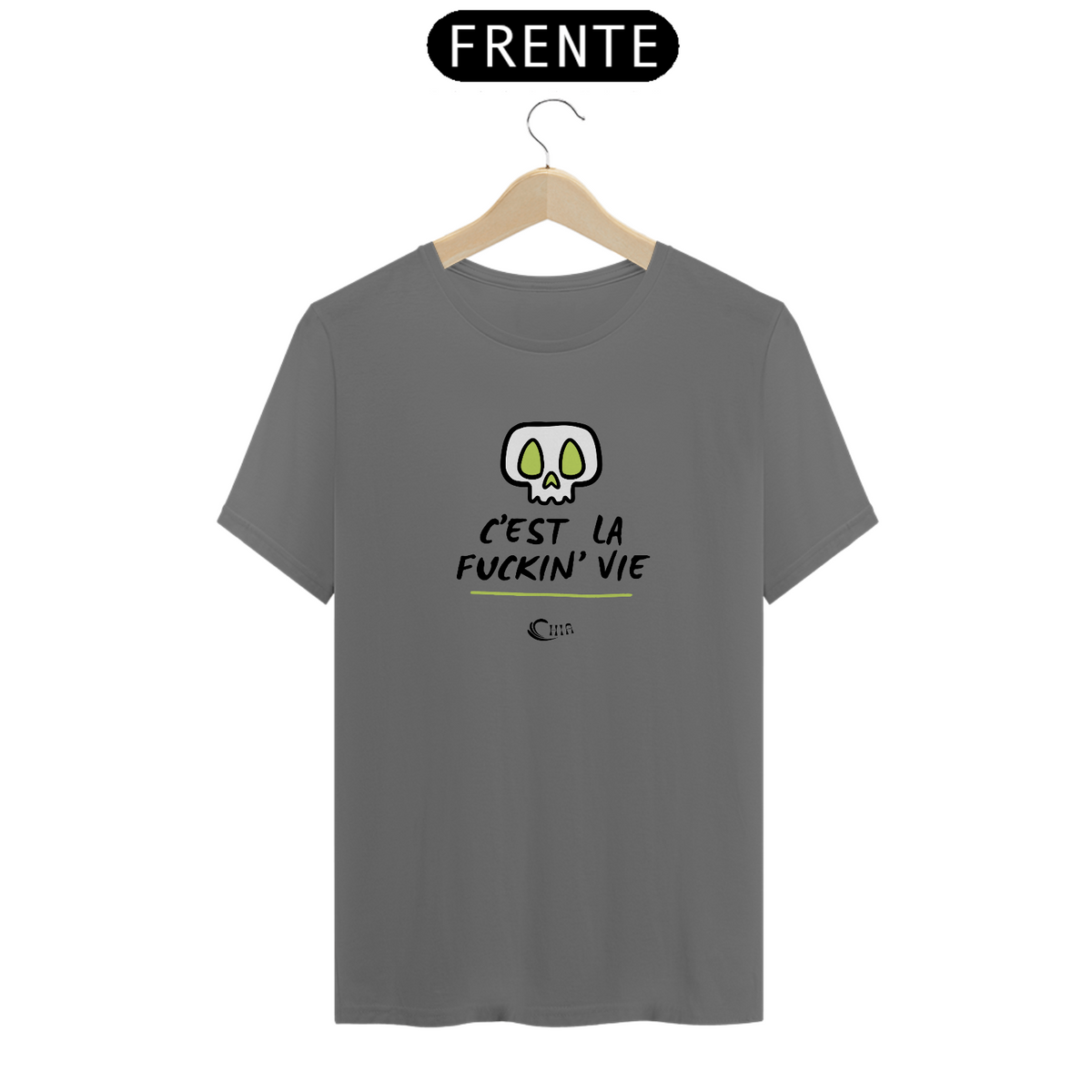 Nome do produto: CAMISETA - T SHIRT ESTONADA - C\'EST LA FUCKIN VIE