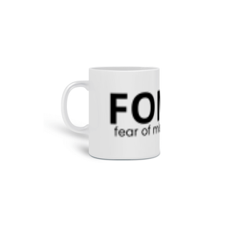 CANECA LOUÇA BRANCA - FOMO