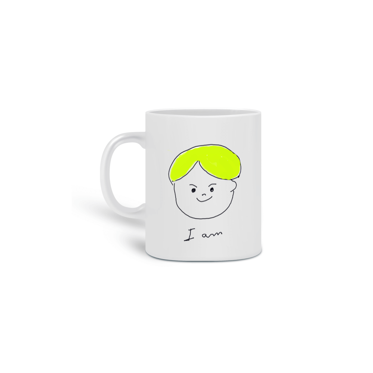 Nome do produto: CANECA DE LOUÇA BRANCA - I AM