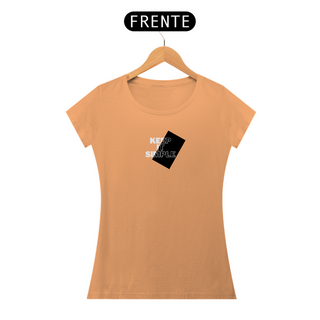 Nome do produtoCAMISETA BABY LONG ESTONADA FEMININA - KEEP IT SIMPLE