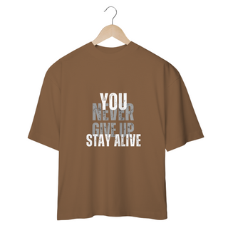 Nome do produtoCAMISETA - T SHIRT - OVERSIZED - YOU NEVER GIVE UP