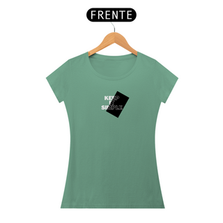 Nome do produtoCAMISETA BABY LONG ESTONADA FEMININA - KEEP IT SIMPLE