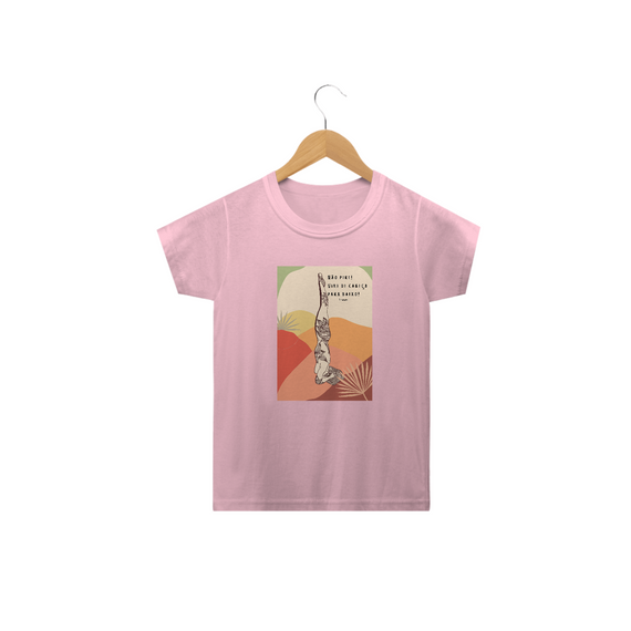 Camiseta Mini Yogini Sirsasana