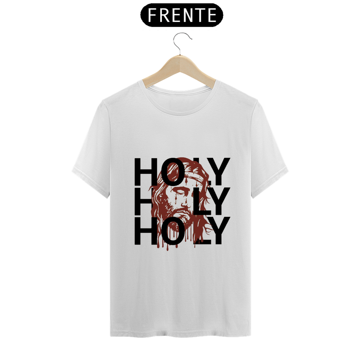 Nome do produto: Camisa de Estampa de Jesus Holy - T-Shirt Clássica 