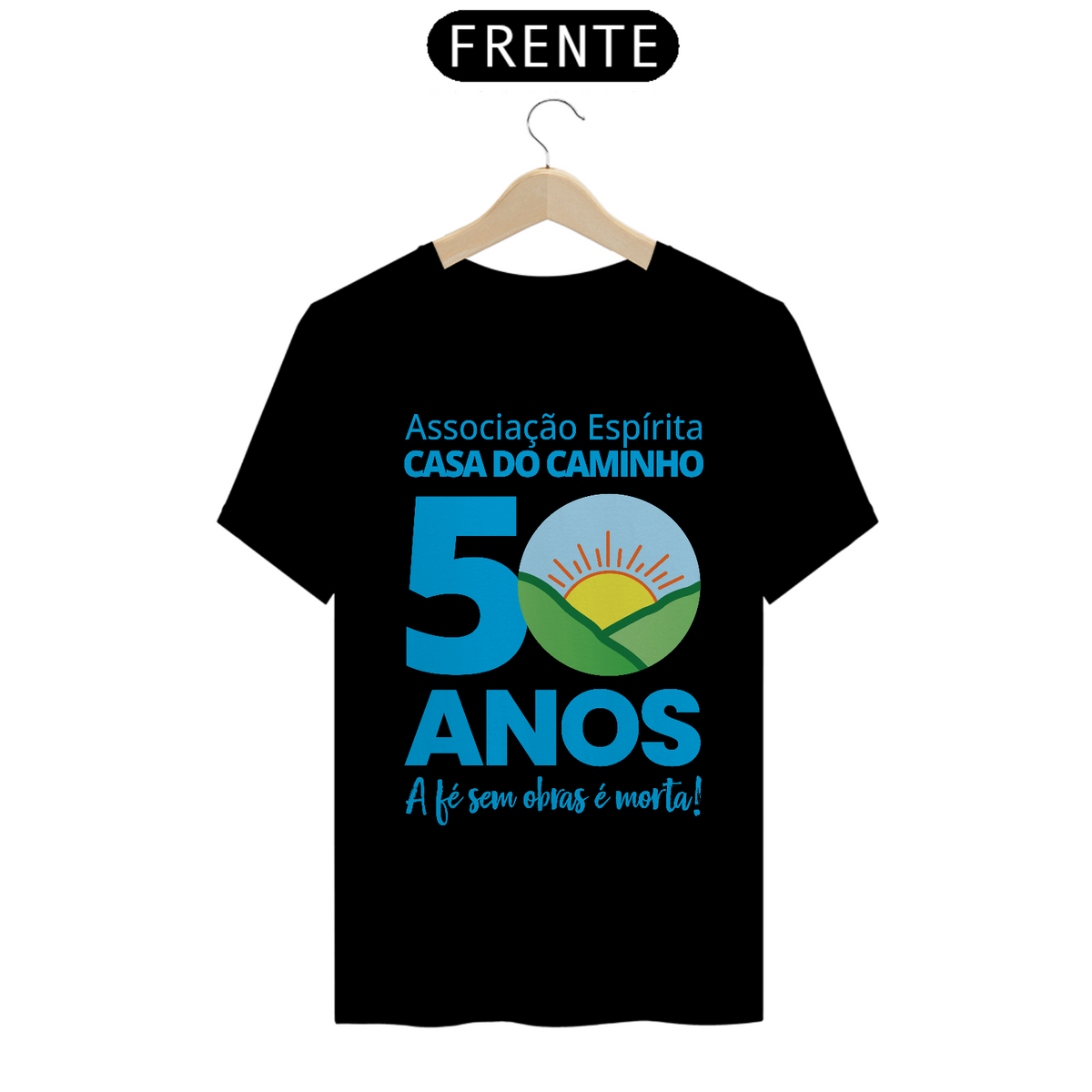 Nome do produto: Camiseta Prime 50 Anos Casa do Caminho