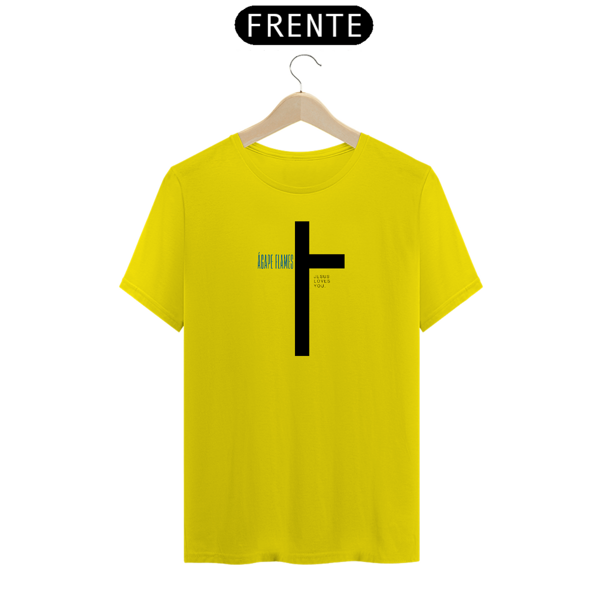 Nome do produto: Camiseta Ágape Flames Jesus Loves You 
