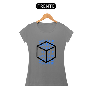 Camiseta CLOUSTER Cubo Azul 02 Feminino