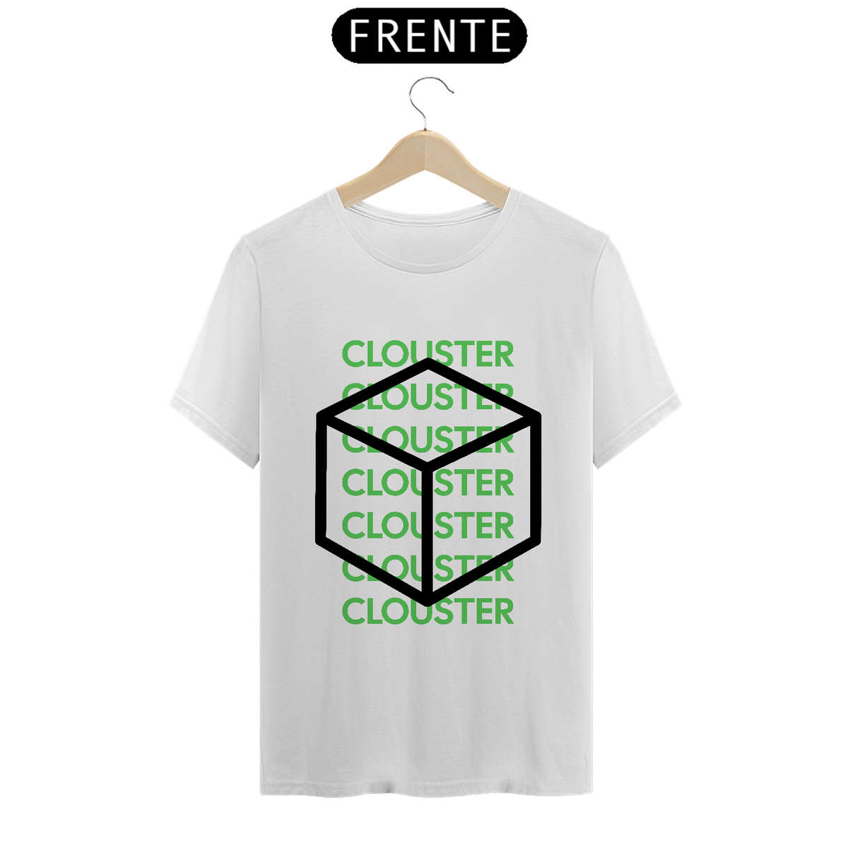 Nome do produto: Camiseta CLOUSTER Cubo Verde 05 Masculino