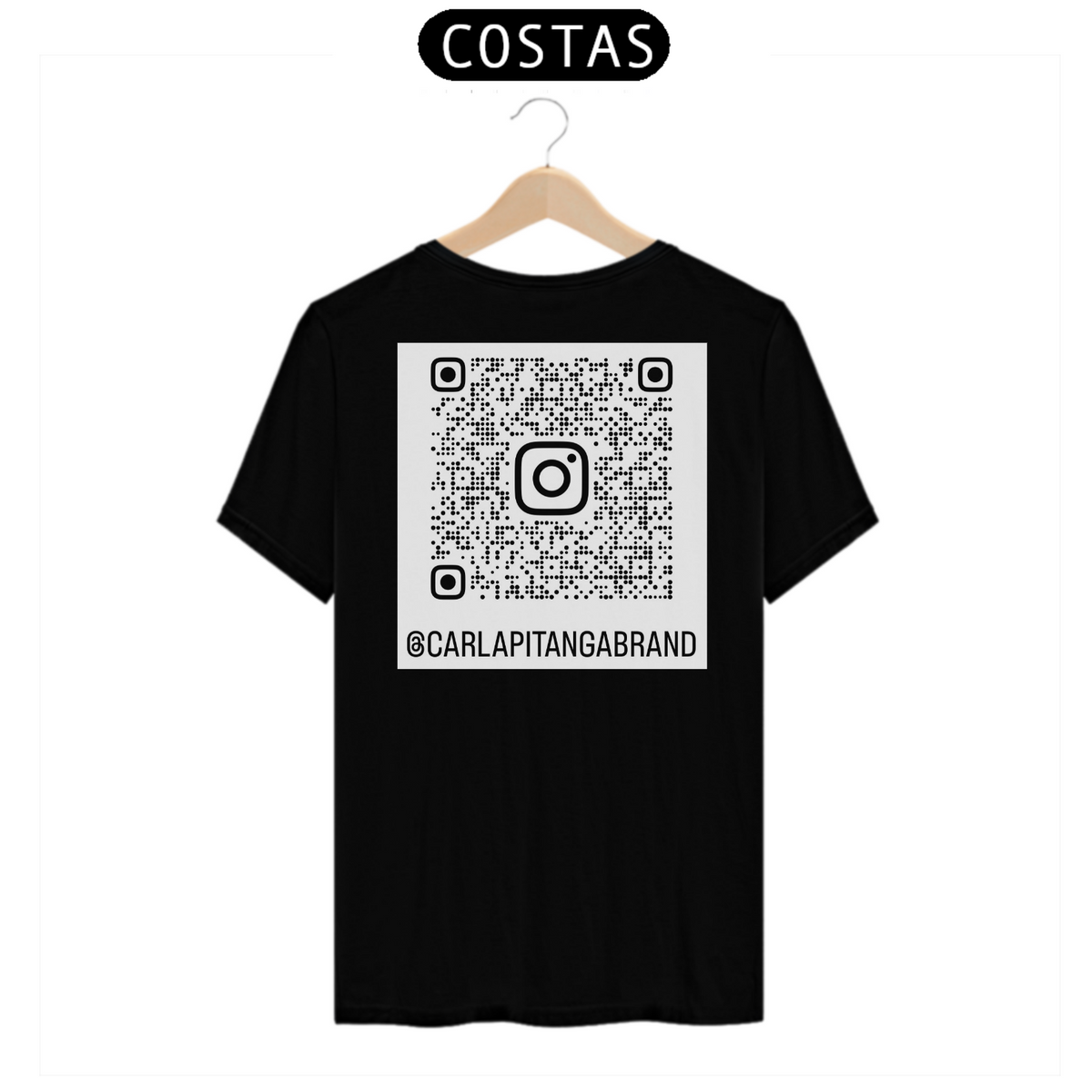 Nome do produto: camiseta qr code carla pitanga
