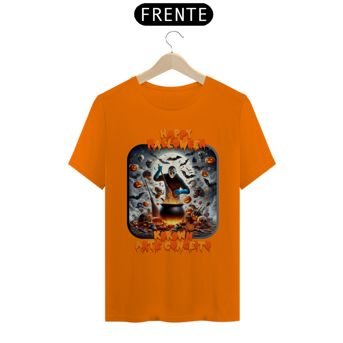 Nome do produto: Camiseta Halloween - K Brown Arte conceito - Quality -Happy Halloween