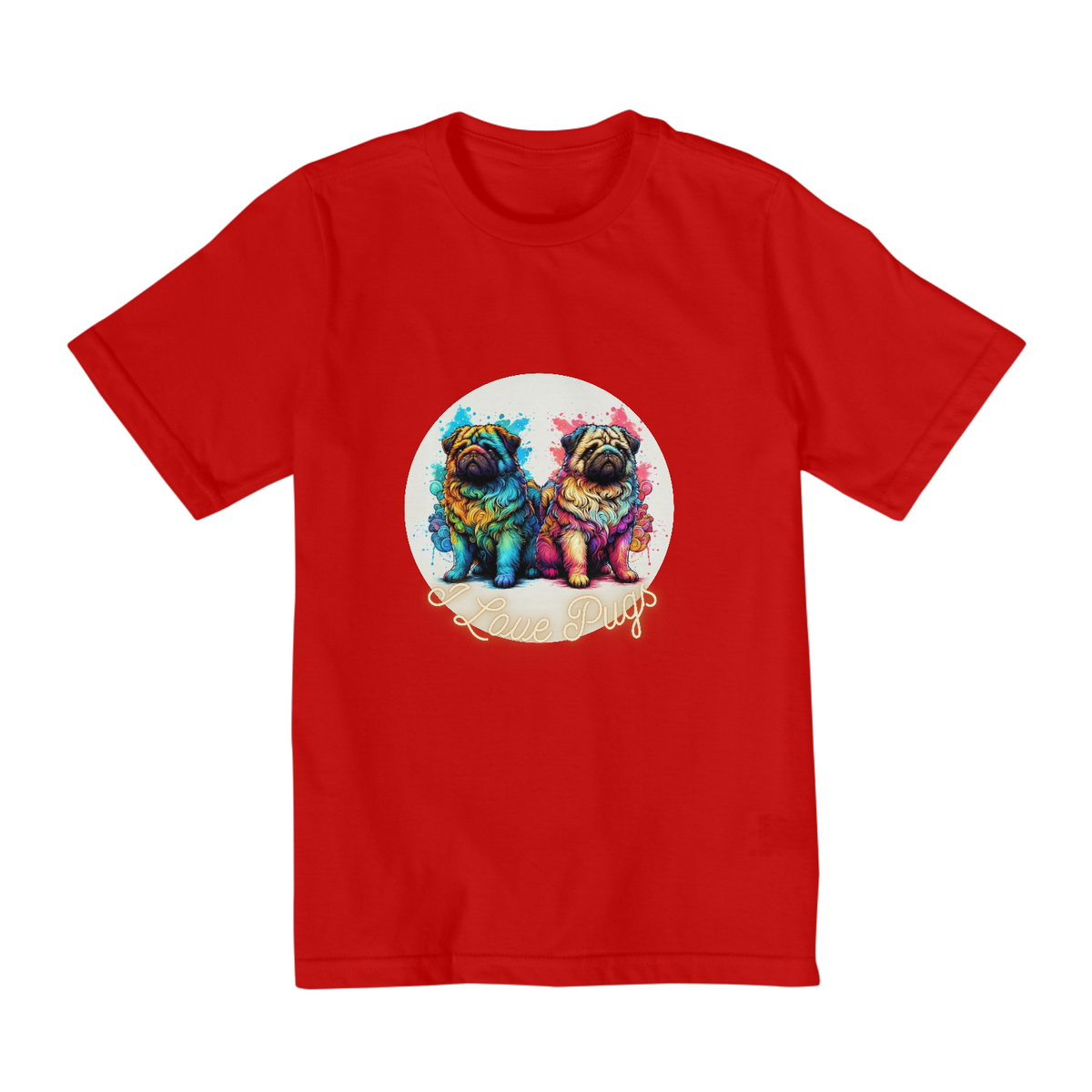 Nome do produto: Camiseta Infantil - Pugs II