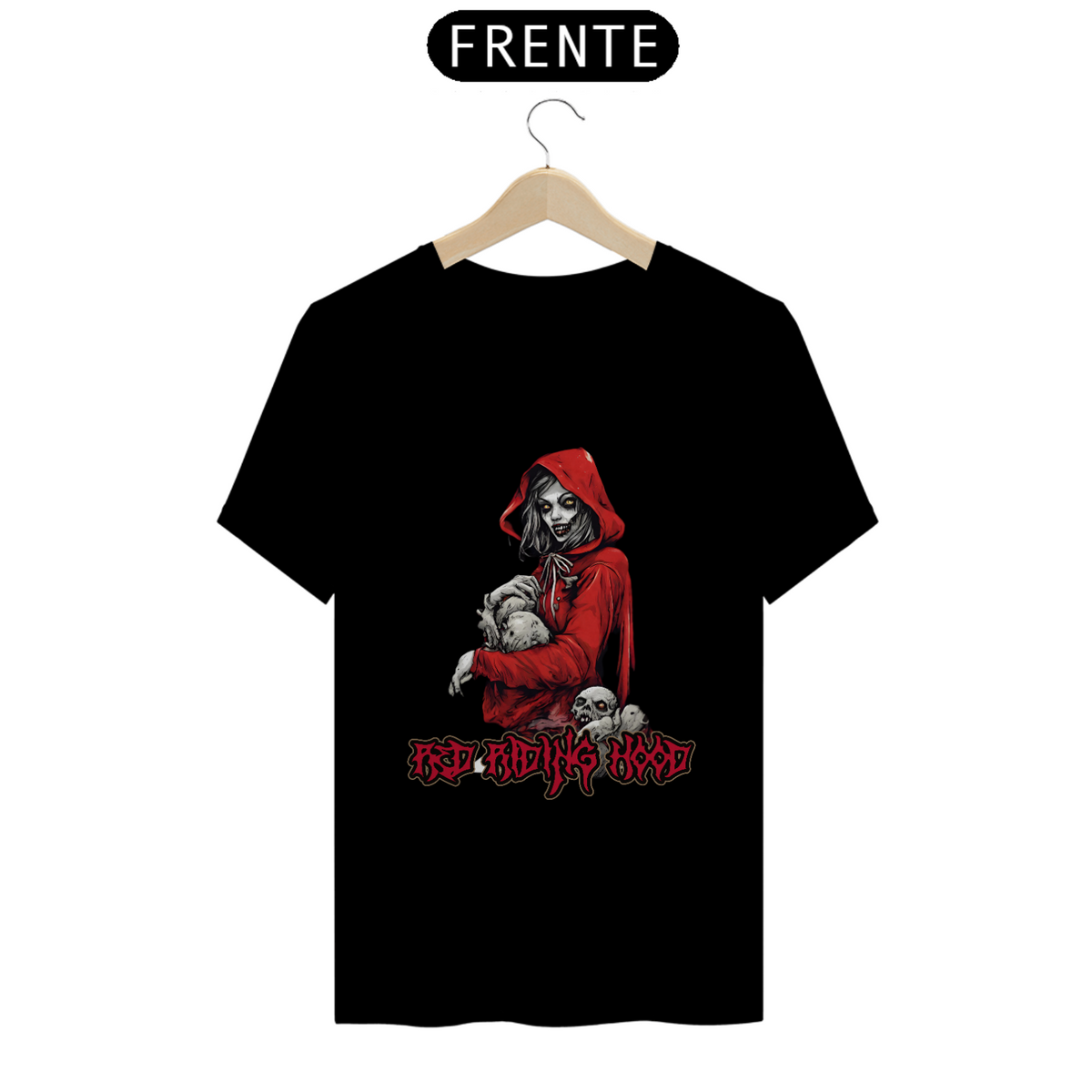 Nome do produto: Red Riding Hood Zombie- Classic T- shirt - Red Riding Collection