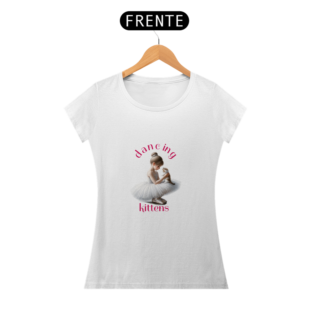 Nome do produto: Camisa Feminina Dancing Kittens