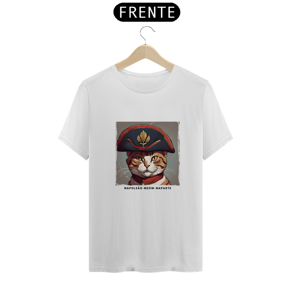 Nome do produto: Camiseta - Napoleão Meow-Naparte
