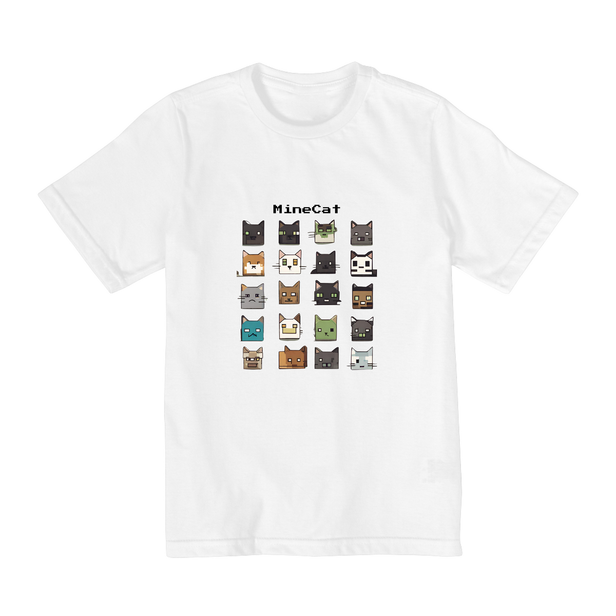 Nome do produto: Camiseta Infantil (10 aos 14) - MineCat