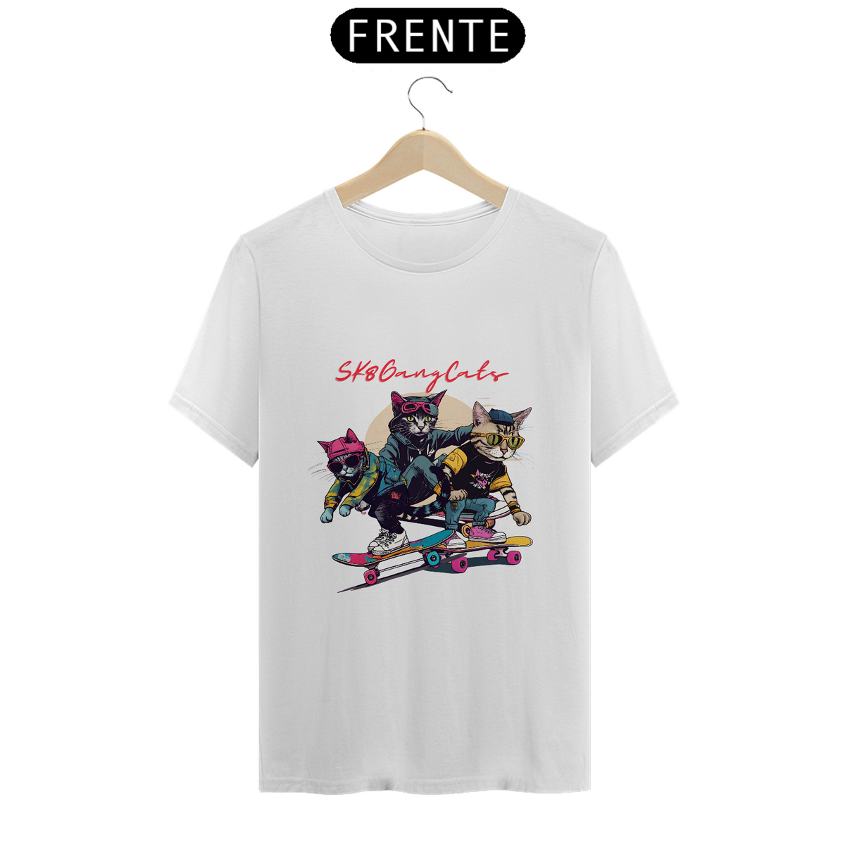 Nome do produto: Camiseta - SK8 Gang Cats