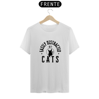 Camiseta - Easily Discracted by Cats