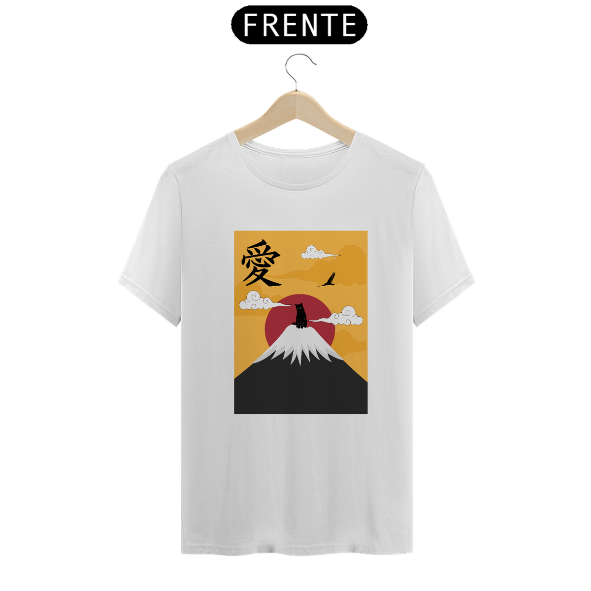 Nome do produto: Camiseta - Gato no Monte Fuji