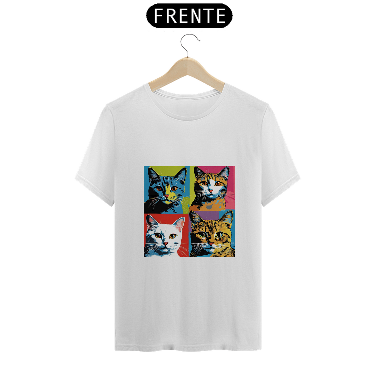Nome do produto: Camiseta - Cat Pop Art