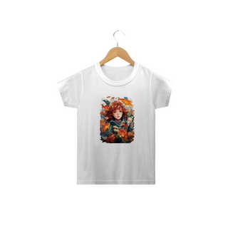 Camiseta Infantil Menina dos cabelos vermelhos