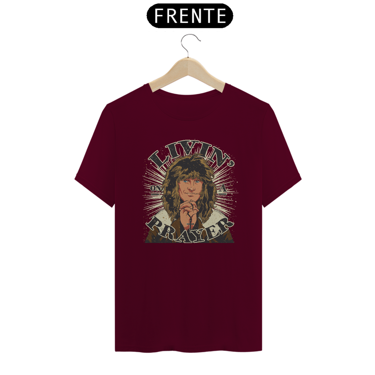 Nome do produto: T-SHIRT BON JOVI – LIVIN’ ON A PRAYER -Quality