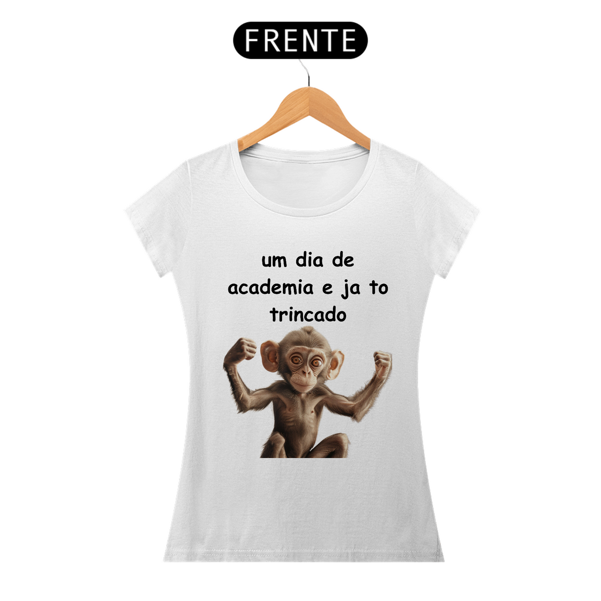 Nome do produto: Camiseta Baby Long Macaquinho da Academia