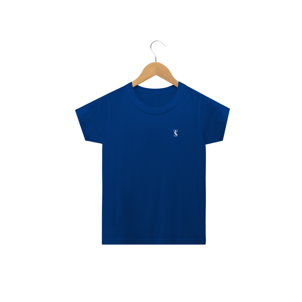Nome do produto: Camiseta Básica Infantil Azul Royal
