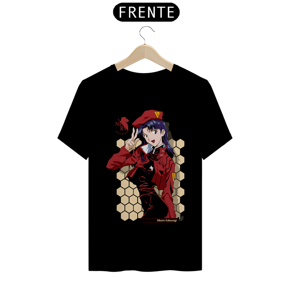 Nome do produto: T-Shirt Evangelion Misato