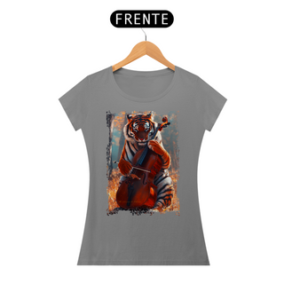 Nome do produtoCamiseta Baby Look Tigre no Violino