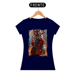 Nome do produtoCamiseta Baby Look Tigre no Violino